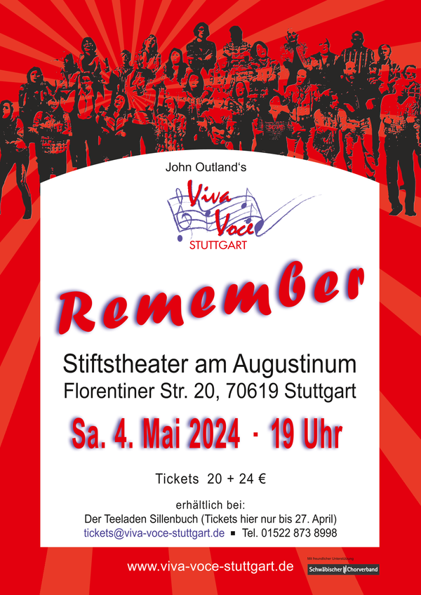 VivaVoce - Plakat für das Konzert: Remember